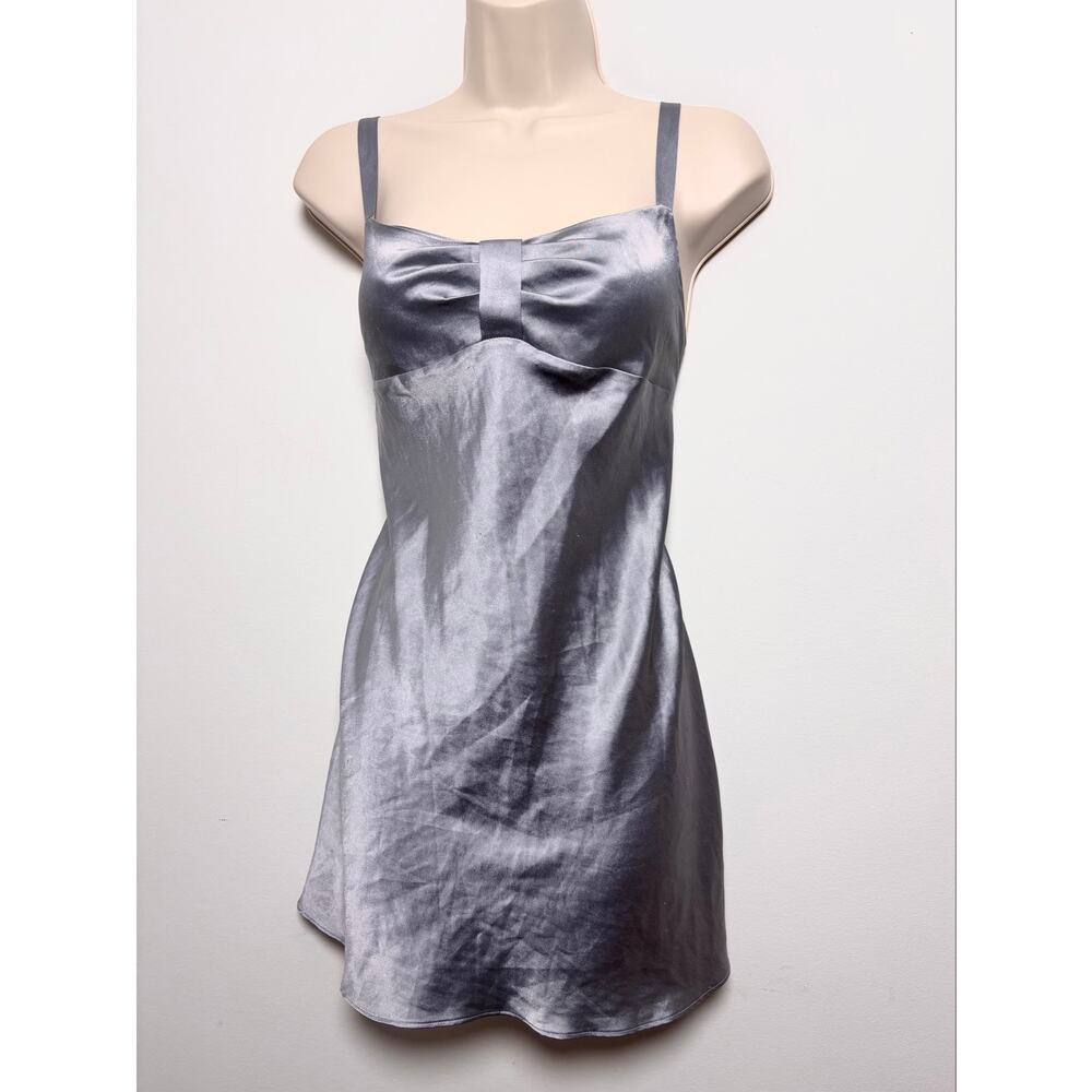 Vtg Y2K Victoria’s Secret Angels Grey Bow Slip Dress